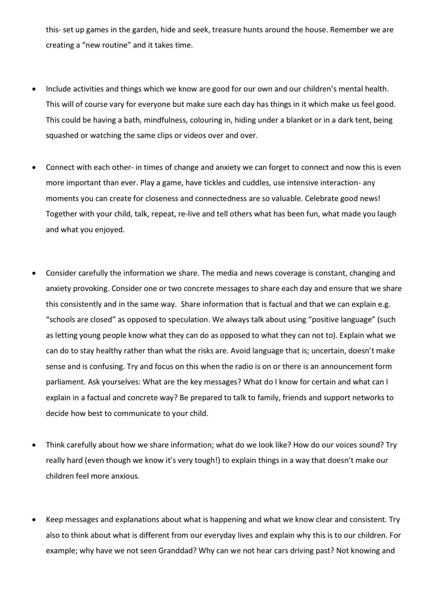 profsquidgybo's tweet photo. A few ideas and thoughts......  #autism #LD #staywell #stayconnected #families https://t.co/h3FVIxa93W