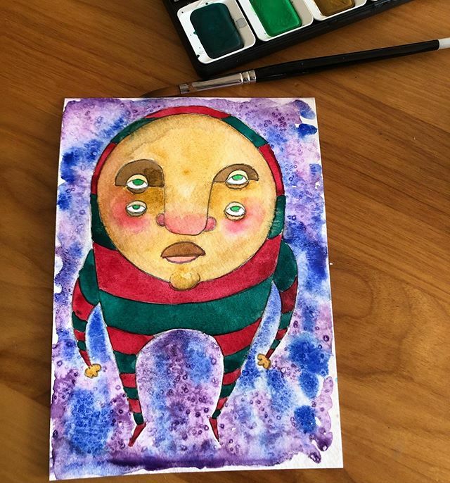 Wood_Butchery's tweet photo. Quarantine watercolor. Despite how it looks, This is not a cry for help... I think. #arttherapy https://t.co/ebTo5tFXqq https://t.co/N5fT4HUeDC