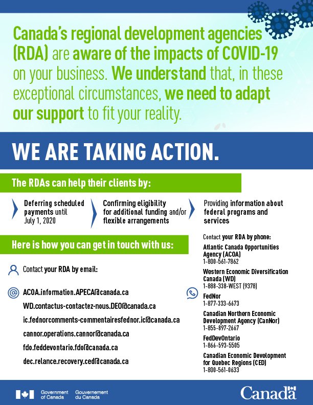 canadabusiness's tweet photo. Hey business owners: Find out how we can help your business during the #COVID19 pandemic:
https://t.co/Q0xFCwXx3D https://t.co/Y5O9gEZAh5