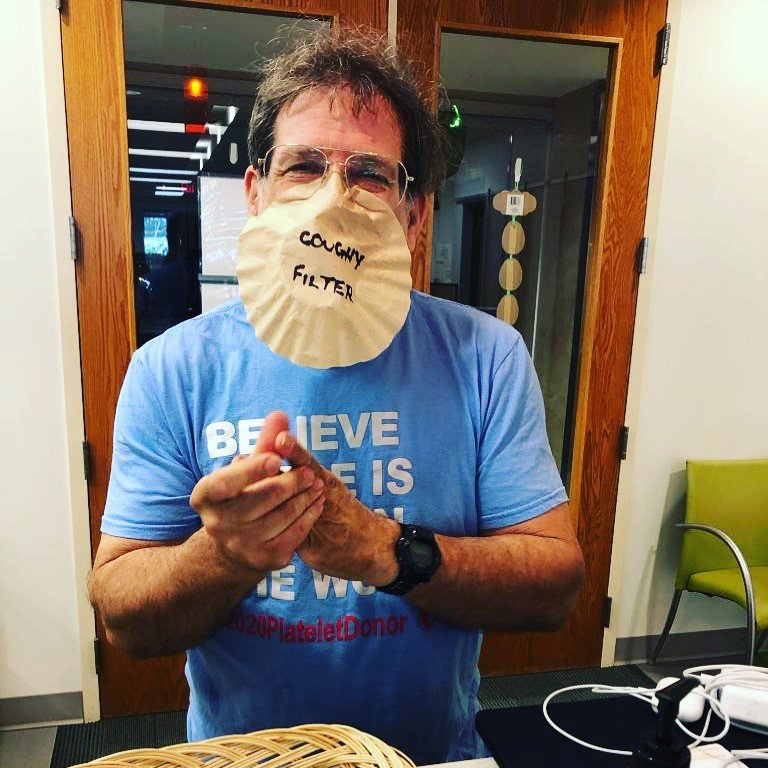 AtlBloodSvs's tweet photo. Be like Steve! Save lives every time you are eligible! Make the best of stressful times. Love others and laugh often! #plateletdonorchallenge #bethegoodintheworld #donationisanessentialactivity https://t.co/jJlrmmYn5a