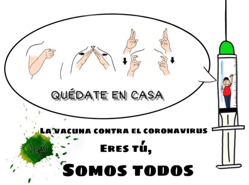 DifuSord's tweet photo. “Queda’t a casa” en LSC i “Quédate en casa” en LSE, de l’artista sorda Laura Vega, una catalana resident a Granada. 

Gràcies Laura per enviar-nos-ho per fer compartir a tothom! 

Tu, que ho llegeixes, no et quedis curt: comparteix!

#LSCsuma #LSEsuma #quedatacasa #quédateencasa https://t.co/3BJPhnlX9J