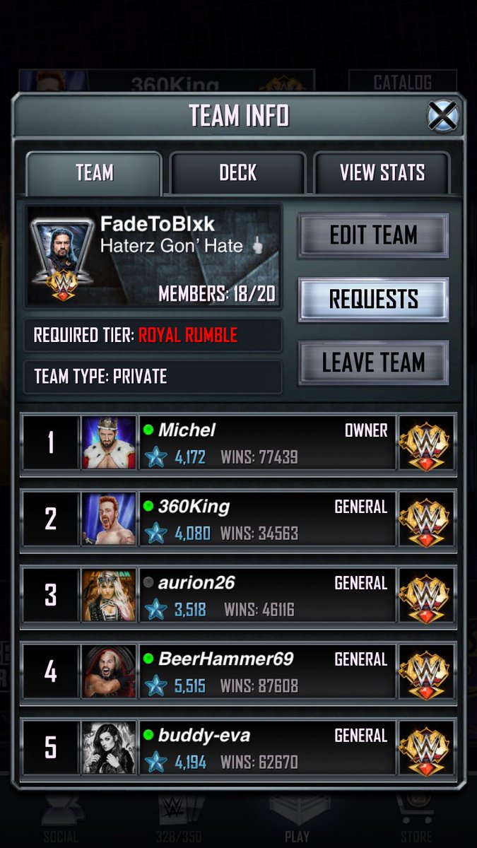 360King10's tweet photo. We will be getting rid of some more members. You need to be royal rumble++ that fully charges every tbg and does their part in team events. Also people that follow the attack plan! Message me or you can also message @1992kellydenise or @playthegameNL to join https://t.co/bbGAS1svzG
