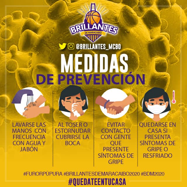 Brillantes_bbc's tweet photo. Recuerda que hoy la mejor jugada es quedarse en casa
para derrotar al COVID-19 

#QuedateEnCasa #SuperLiga #SLB #BrillantesDeMaracaibo #FurorPúrpura #Coronavirus #Baloncesto #Maracaibo #Covid_19 https://t.co/dGSt7vbn9j