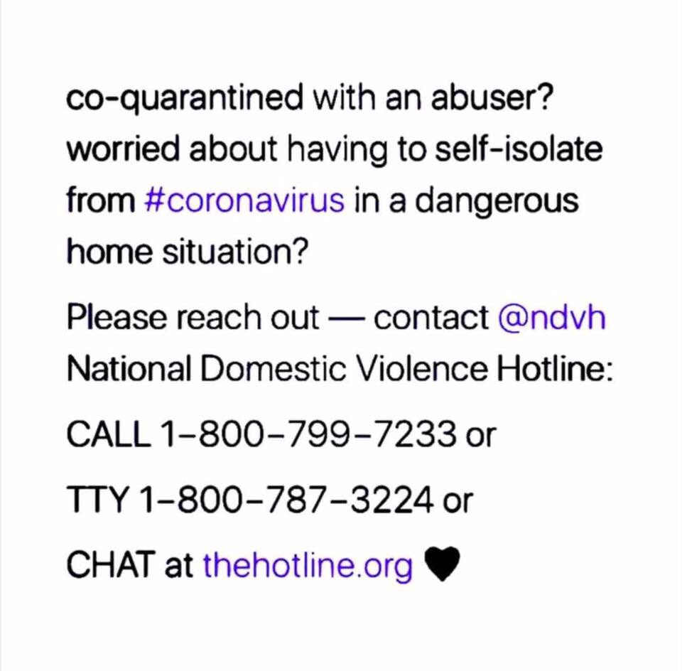 DrBakerPhD's tweet photo. Help is there if you need it. 💙💙💙
👇🏼👇🏼
@ndvh 

#CoronaCrisis #DomesticViolence #QuarentineLife #coronavirus #lockdown #abuse #help #COVID #COVID19US https://t.co/VEmCTq02DZ
