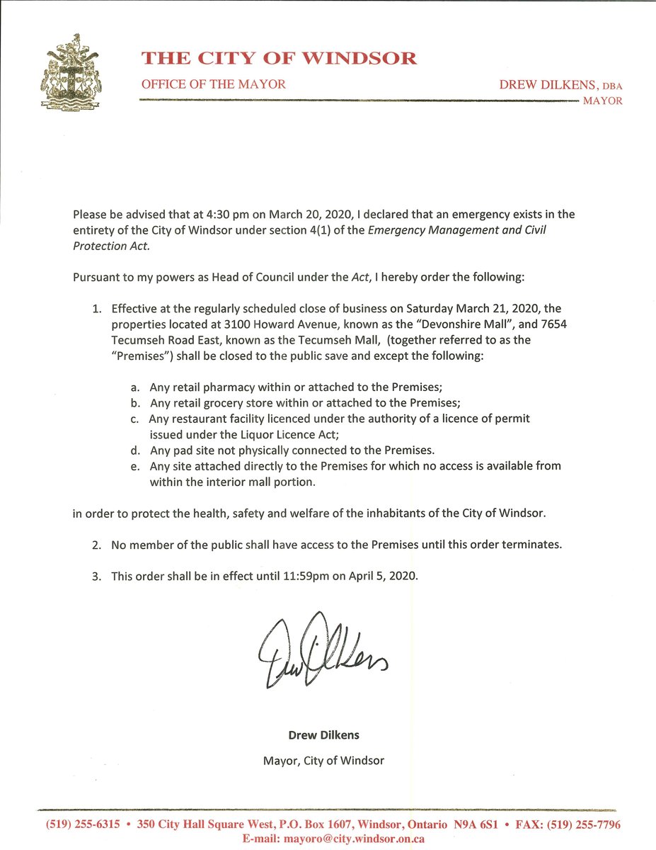 Mayor Drew Dilkens tweet media