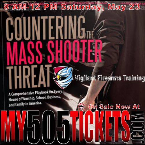 505Tickets's tweet photo. https://t.co/yBpjSzouYd USCCA Counter the Mass Shooter Threat #Saturday #May 23 8AM-12PM 4hr seminar @Coyote1025 @Big985NM @mykiss973 @MyMix1051 @RadioLoboNM @Fuego1029FM @955KHFM #abq #nm #ccw #2a #2ADefenders #gun #safety #class #local #riorancho #bernalillo #agm @505Tickets https://t.co/DvXQ8mIiMc