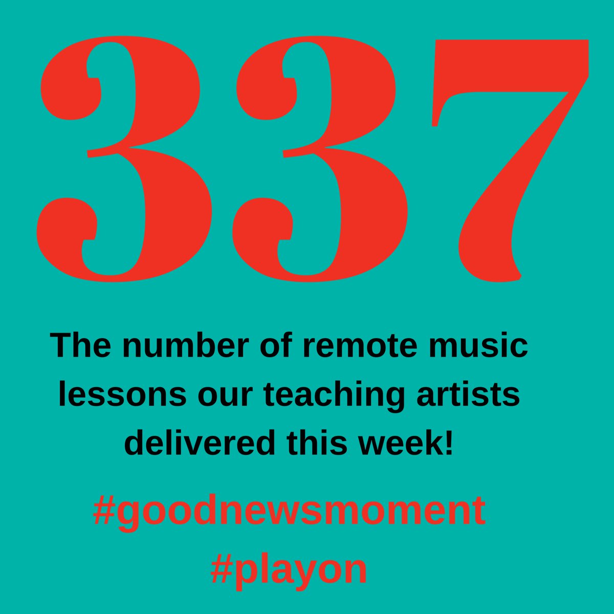 #teamwork in action! We delivered 337 remote #musiclessons in one week #playon #music #community #WeWillGetThroughThis
