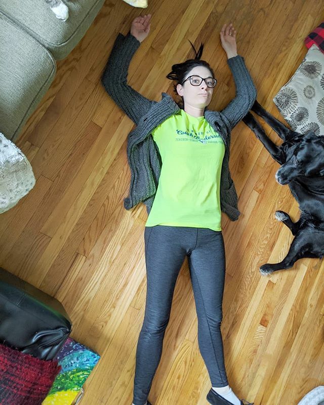 cookiecrumbs07's tweet photo. Day 5 of social distancing is like this... In an effort to ensure that our daughter is getting physical activity every day I've been doing all kinds of crazy dances via @gonoodle and some evil workout routine where you do the workout that corresponds wit… https://t.co/j3suV53Gkn https://t.co/iowiSarcKA