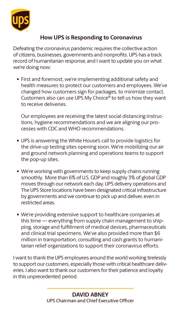 In these uncertain times we all need to be mindful of the men and women working very hard to maintain infrastructure moving goods and supplies to support care providers, business and consumers.