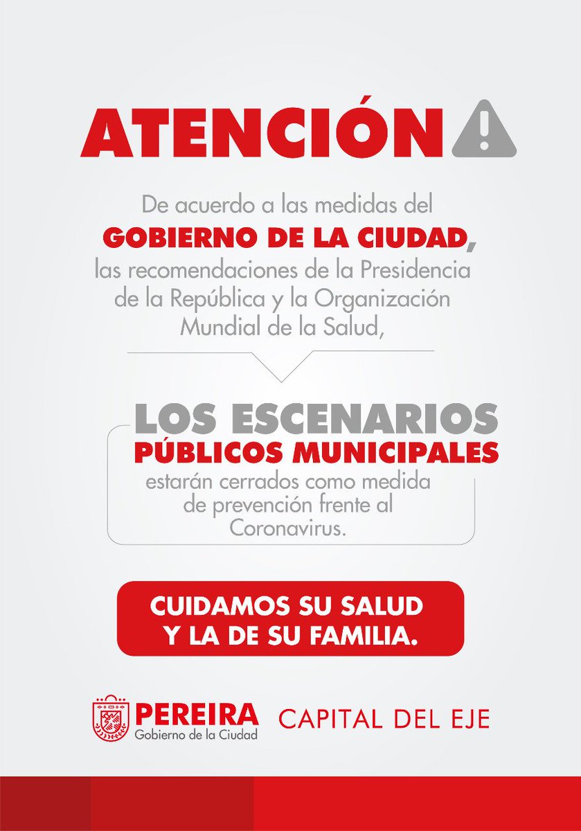 puntosvivepei's tweet photo. Los #PuntosViveDigitalPereira cierran hasta nueva orden como medida de prevención, por favor #QuedateEnCasa https://t.co/R3IWJtcw25