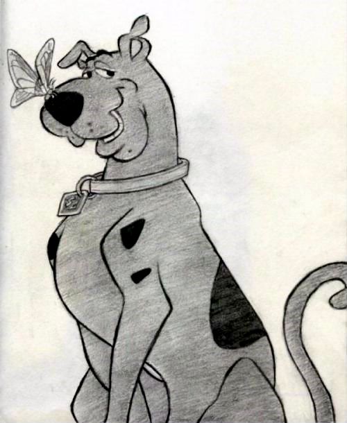 SquiggleDog's tweet photo. This is a drawing I did of Scooby-Doo, around 2003. 

Pencil https://t.co/ejA66NsWXV
