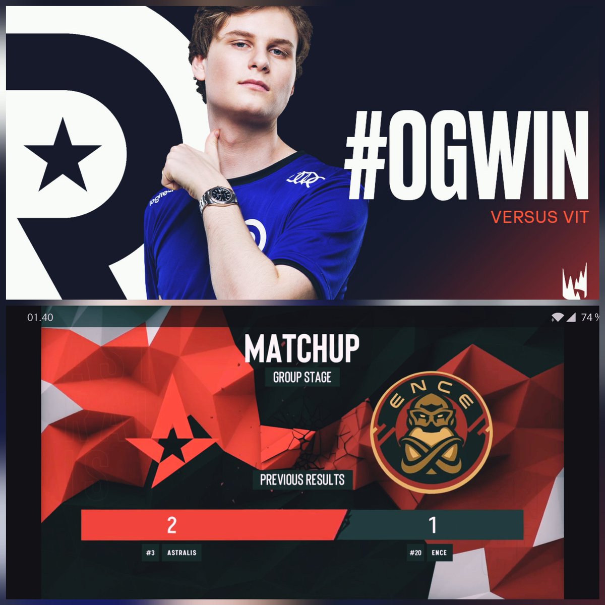 Despite weird and rough times, this makes me happy ❤️ 
#OGWIN #ToTheStars #StayHomePlayGames #LEC #EPL