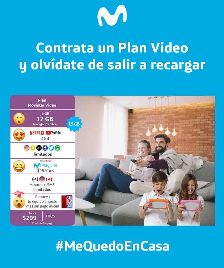 MovistarPachuca's tweet photo. Por que pasar la cuarentena no debe ser aburrido, cambiate a Movistar por solo $299/mes con el DOBLE DE GB. por tiempo limitado😱
#PlanVideo https://t.co/XwImAztV1v