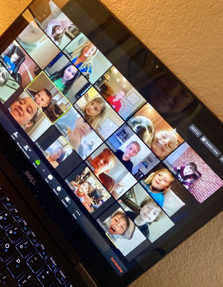 MissHarris_1st's tweet photo. Made my heart so happy to get to video chat my sweet 1st graders today! I have missed them so much! ♥️@FESfalcons #celebrateKISD https://t.co/mfc2THaGHP