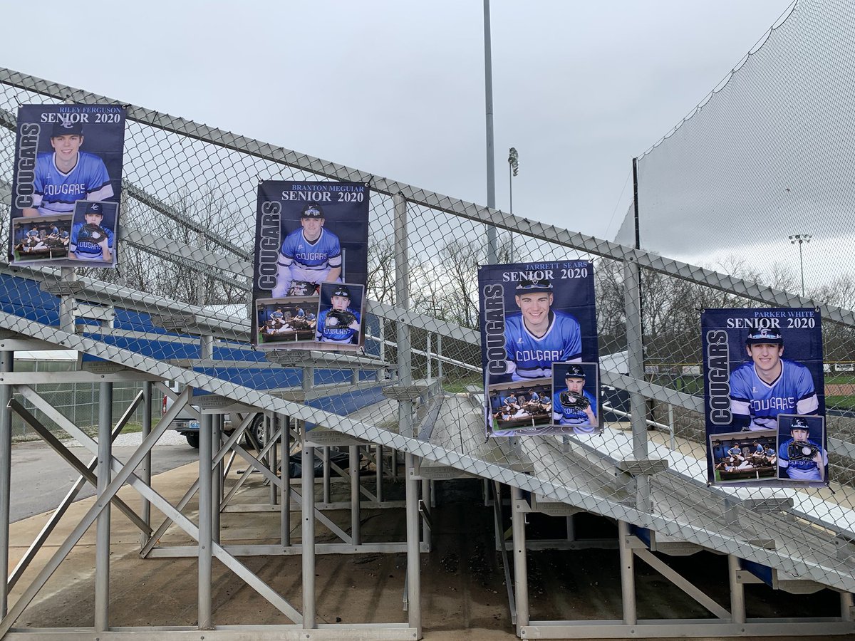 BASEBALL_LC's tweet photo. Hung these today bc they deserve it! #CougarPride https://t.co/TUMTi7tuvs