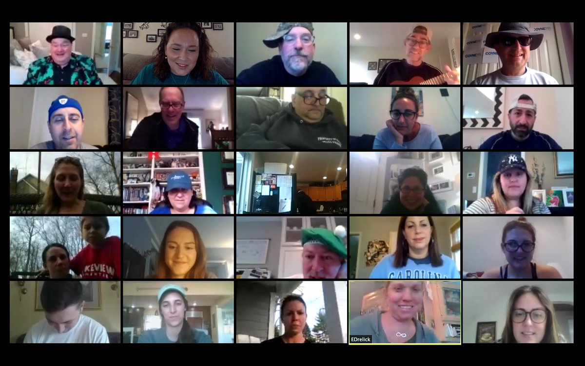 CoynePR's tweet photo. Nothing can stop a little Friday afternoon happy hour 🍻#makeitvirtual #bestplacetoWFH https://t.co/LANxdrcQkH