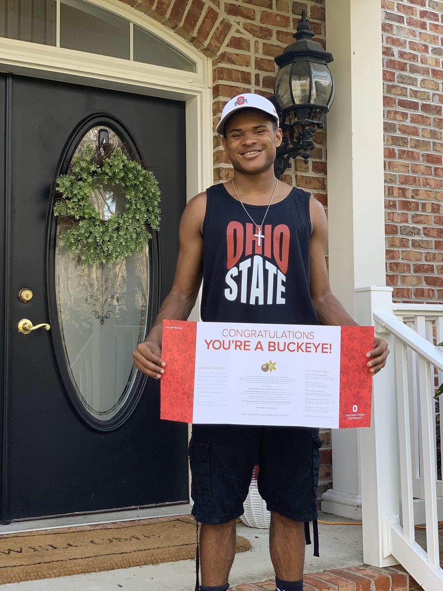 AJBarber6's tweet photo. I am very proud to announce I will be continuing my academic career in the fall at THE OHIO STATE UNIVERSITY! Thank you to all my friends, teachers, and family who have helped me get to this point! Proud to be a buckeye! 🎒🔴@OhioState #ohiostate #osu2024 #commitment https://t.co/jhGFJyiMTS
