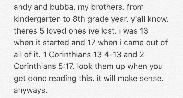 justindennis__'s tweet photo. i typed this out a few weeks ago, but finally got the courage to finish it. if you actually took the time out of your day to let me share with you, thank you. https://t.co/CAKd7huJti