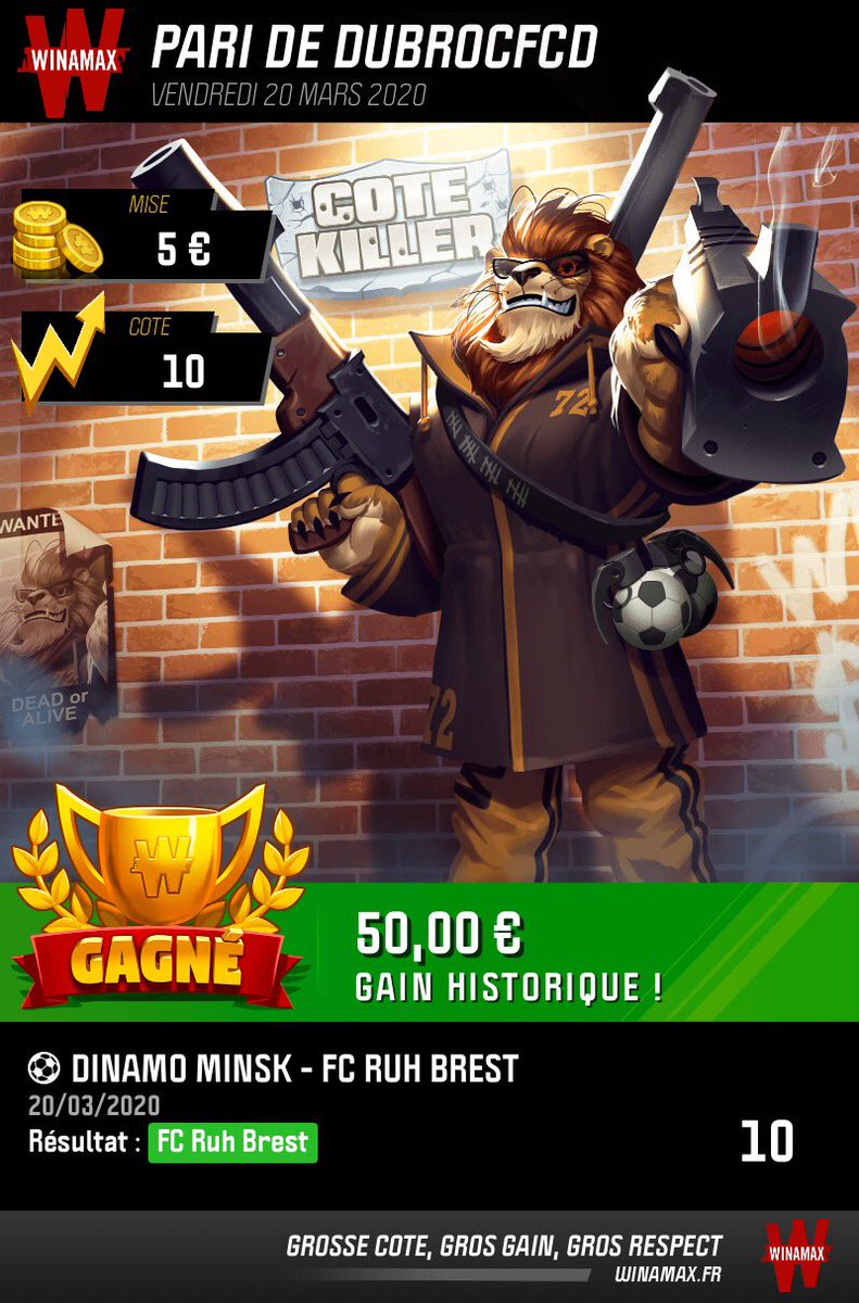 alexfcd2's tweet image. Et mercé ⁦@WinamaxSport⁩