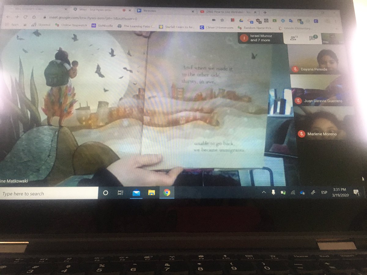 Keeping in touch with my class... thanks <a href="/ITSmatkowski/">Caroline Matkowski</a> for all your help. We accomplished our first #onebookaweek online! Also thank you Google Meet for make it possible 
#ASD4ALL #DistantLearning