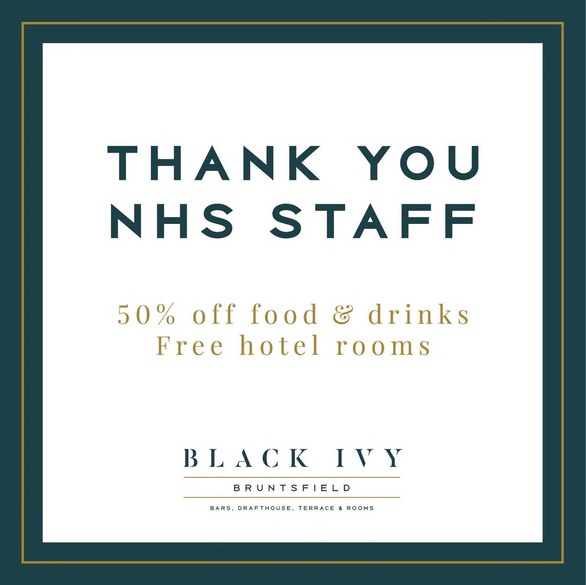 blackivyedin's tweet image. We want to say 'Thank You' to all of the NHS staff working hard during this time and would like to offer FREE HOTEL ROOMS to any staff that need somewhere to stay between shifts or for some respite. They deserve it! 

Please share 💚