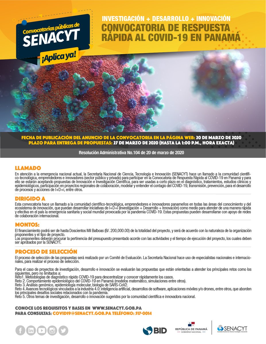 Senacyt Panamá tweet media