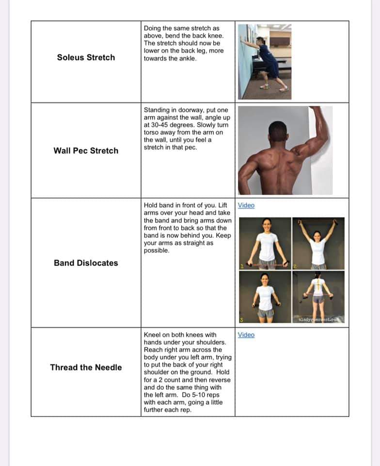 PantherPowerli1's tweet photo. Some stretches to help you with flexibility.   Remember to hit all phases as we workout from home.  DONT STOP COMPETING!!!!!! https://t.co/6W0p7oHpnL