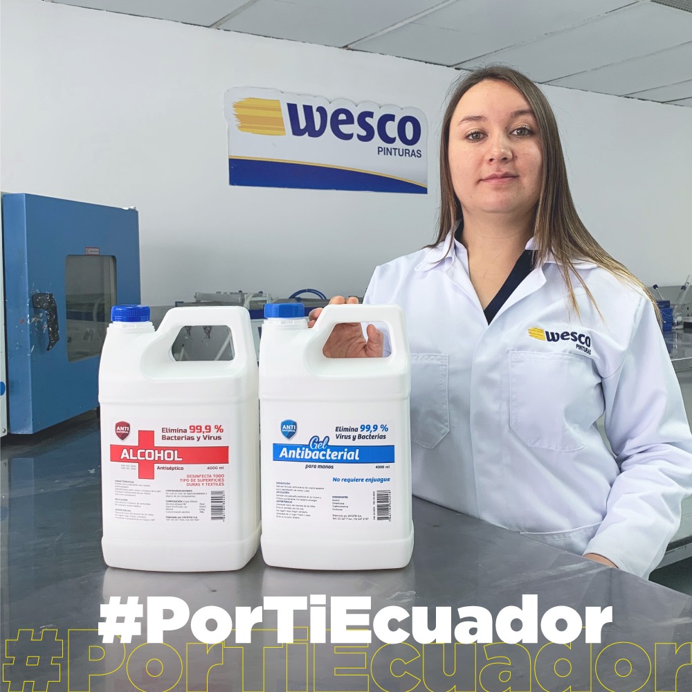 Somos expertos y nos encanta ayudar. Junto a <a href="/pintulacec/">Pintulac</a>  cambiamos temporalmente nuestra operación para producir alcohol y gel desinfectante. Ahora podemos donar 1.000 litros de alcohol y 1.000 mascarillas a <a href="/Salud_Ec/">Ministerio de Salud Pública 🇪🇨</a>. Nuestro compromiso con el país continúa #PorTiEcuador💪