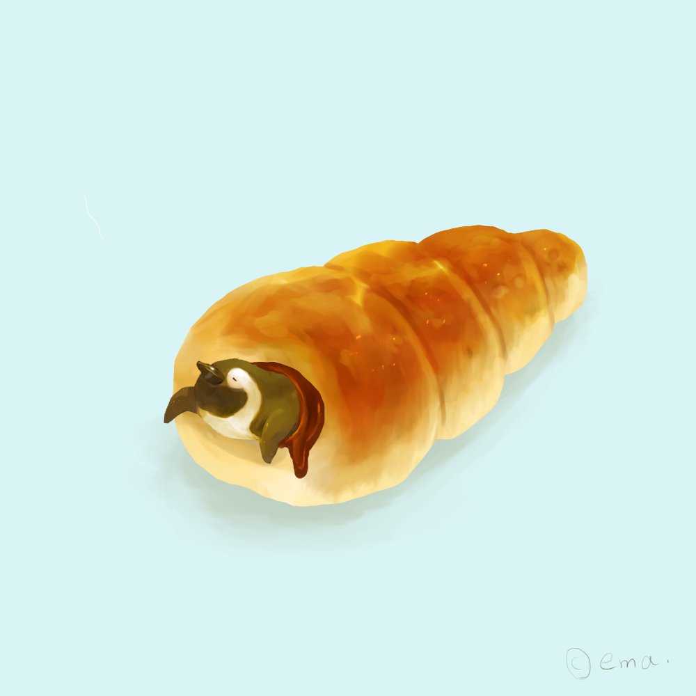 「菓子パンシリーズ#penguin #ペンギン #菓子パン 」|えまごろう🐧のイラスト