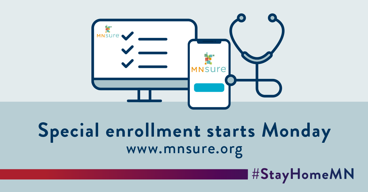 GovTimWalz's tweet photo. Every Minnesotan deserves access to health coverage during this uncertain time. We worked with @MNsure to set up a special enrollment period to help ensure Minnesotans can receive the care they need during the #COVIDー19 crisis. https://t.co/TGPzilHphJ