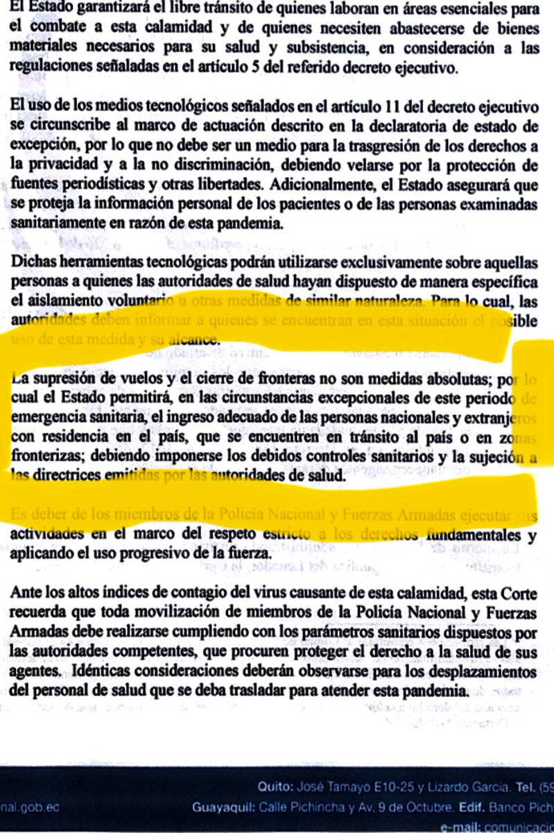 fabovillamar's tweet photo. La corte constitucional Dispone que no se pueden dejar a su suerte a los ecuatorianos varados en el exterior. Por eso #QueremosTraerlosAcasa el cumplimiento de este dictamen es obligatorio @CancilleriaEc @DEFENSORIAEC @SoberaniaAN https://t.co/CBF7psEitk