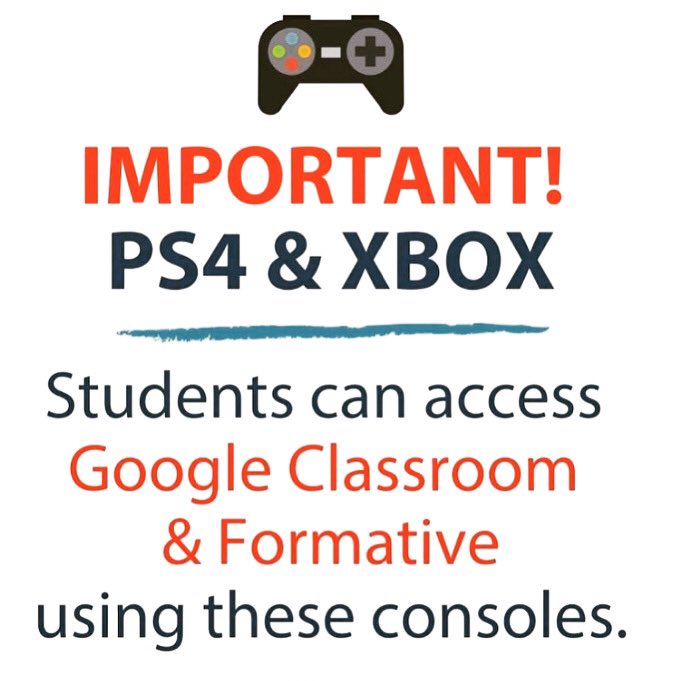 💻📱You don’t have access to a laptop or cellphone? No worries! You can also access google classroom thought your game consoles! 🕹
#gearupworks #learnathome