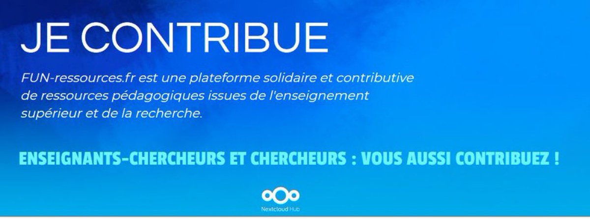 ASBarthez's tweet photo. 📍La plate-forme « Je contribue » est lancée » sur Fun-Campus📍Dédiée au partage de ressources pédagogiques, n’hésitez pas à y déposer tout ce qui contribue à nourrir les plans de continuité pédagogique que nous devons à nos étudiants : jecontribue@fun-campus.fr. @sup_recherche https://t.co/OwYjqul3HT