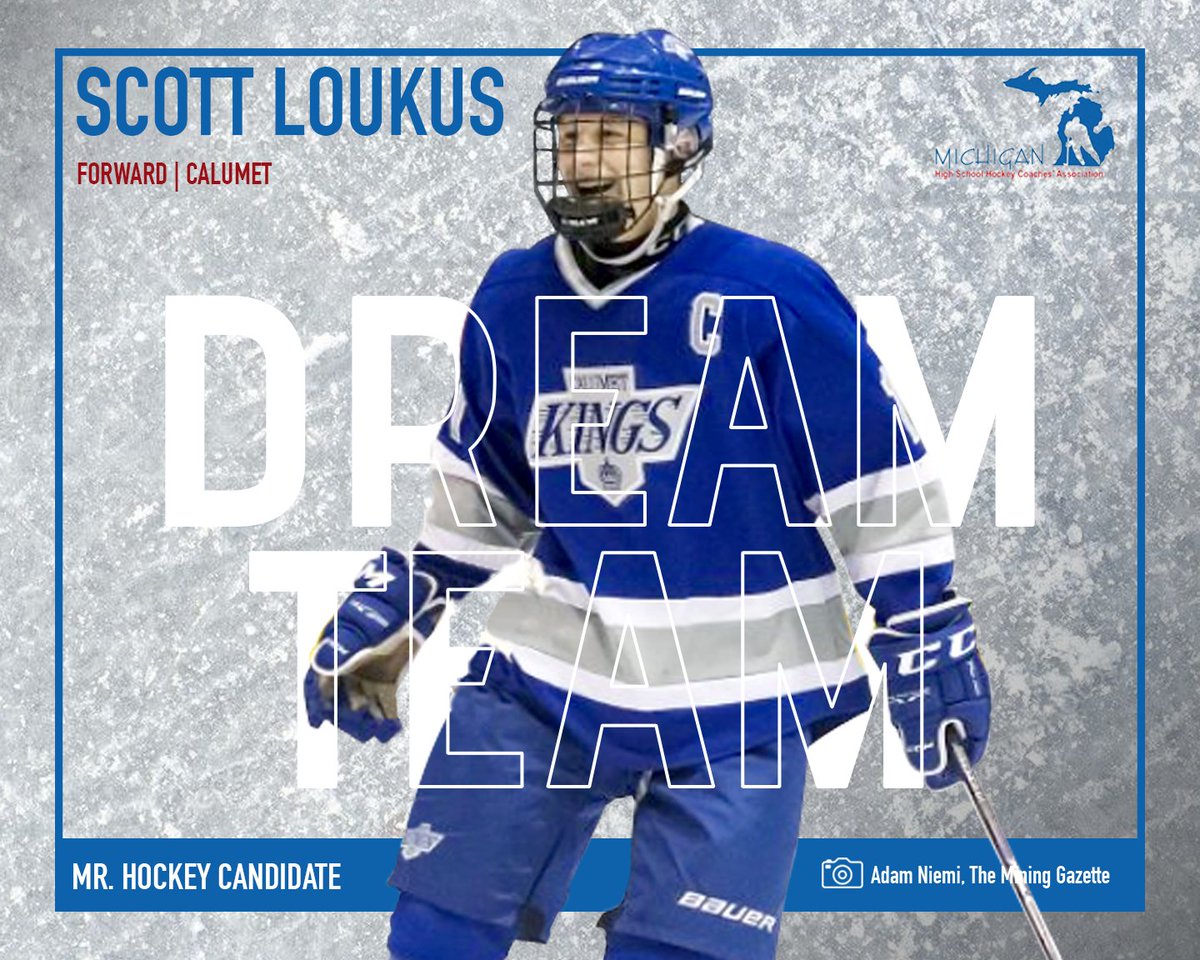 2019-20 DREAM TEAM FORWARD 

Scott Loukus - Sr. Calumet Copper Kings

#DreamTeam #MrHockeyCandidate 

<a href="/CalCopperKings/">Calumet Copper King Hockey</a>