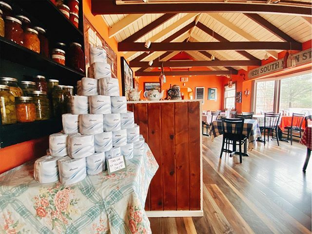 Lunchtime at @rebeccasrestaurant. Take out lunch after a weird week was a good idea. They even had TP. #takeoneifyouneedone ift.tt/3abwxfA