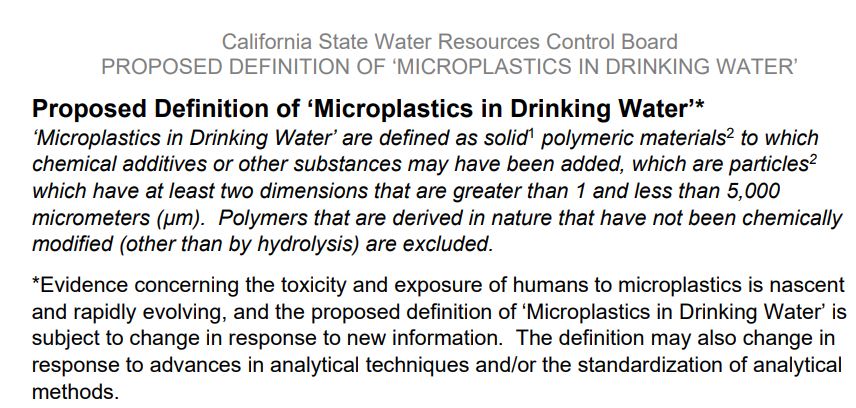 DrSCoffin's tweet photo. Today the @CaWaterBoards released the World's first proposed regulatory definition of 'Microplastics in Drinking Water' for public comment! I am proud of this definition, and thankful for the many scientists who contributed in any way!

#Microplastics
https://t.co/ZV4efYk8x3 https://t.co/MGEM8ousFR