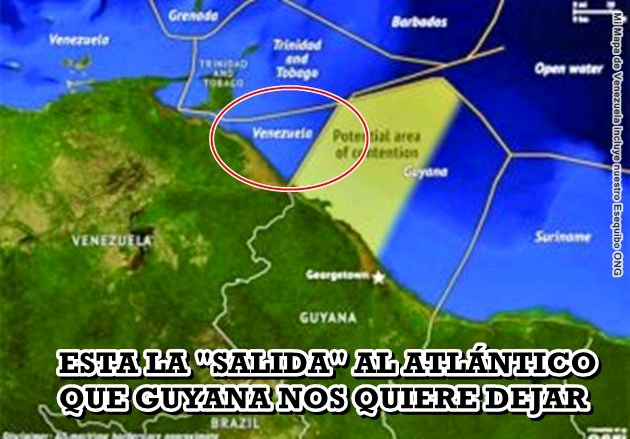 AntroCanal's tweet photo. Esta la "salida" al Atlántico que Guyana nos quiere dejar ¿Vamos a permitirlo? #EsequiboEsVenezuela 

 #20Mar https://t.co/VeuJUcxpfL