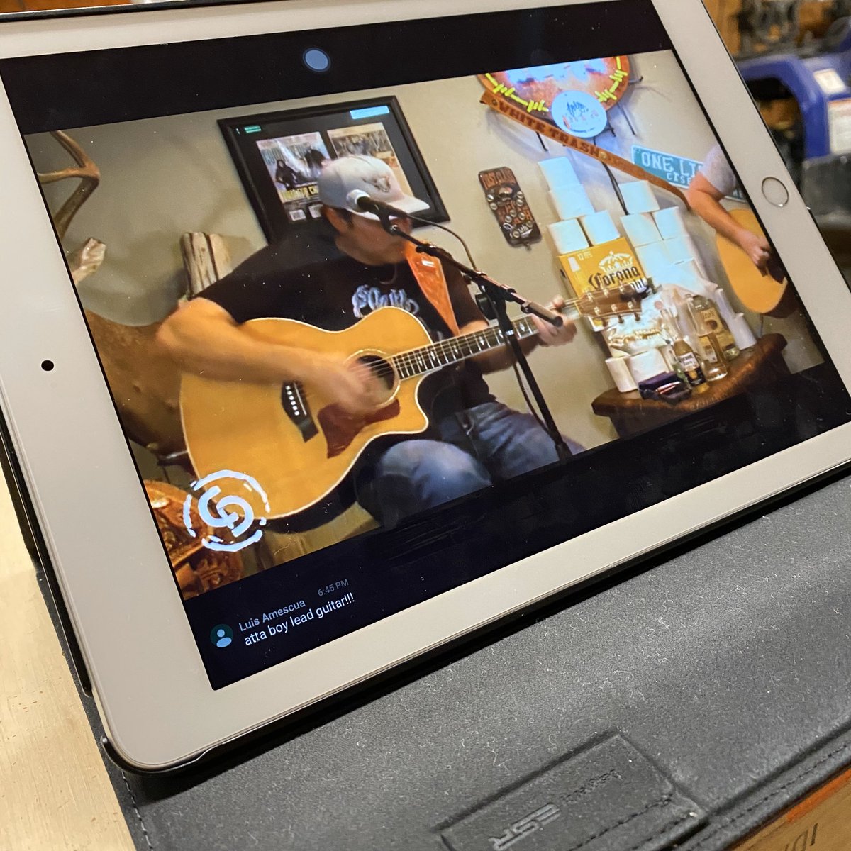 KristiwithaK12's tweet photo. Watching Happy Hour this Friday night!  Thanks  @caseydband  this is amazing!!!  #stayhome  #covid19 https://t.co/aaxmd8HvXv