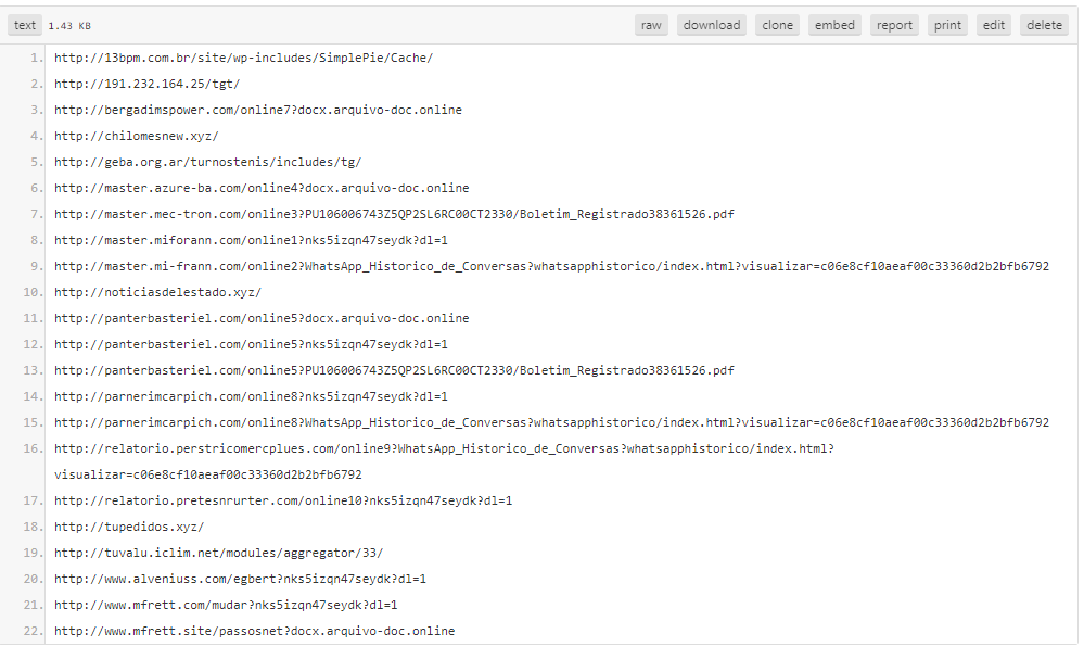 casual_malware's tweet photo. @1ZRR4H @Dkavalanche @malwrhunterteam @Bank_Security @dimitribest @assolini updated list of #metamorfo urls I've seen over the past few days: https://t.co/X6uWtO4k6y I have not seen any of the metamorfo coronavirus  malspam. https://t.co/LnH4Y8Tjrl