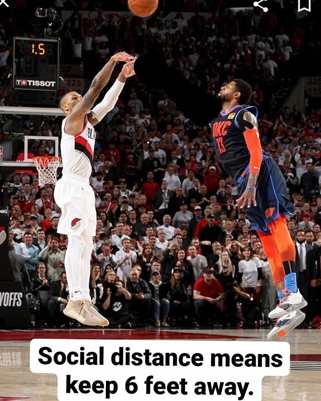 BlazerFansLA's tweet photo. Be a good citizen, like Paul George, and stay 6 feet away from people. 
#blazers #ripcity #losangeles #portland #ygtmyft #ripcityontheyass #bingobangobongo #blazersfans #diehards #pdx #lillard #portlandtrailblazers #portlandia #socal #letsgoblazers https://t.co/ocQ0mrpqoH https://t.co/tunEQM9oIW