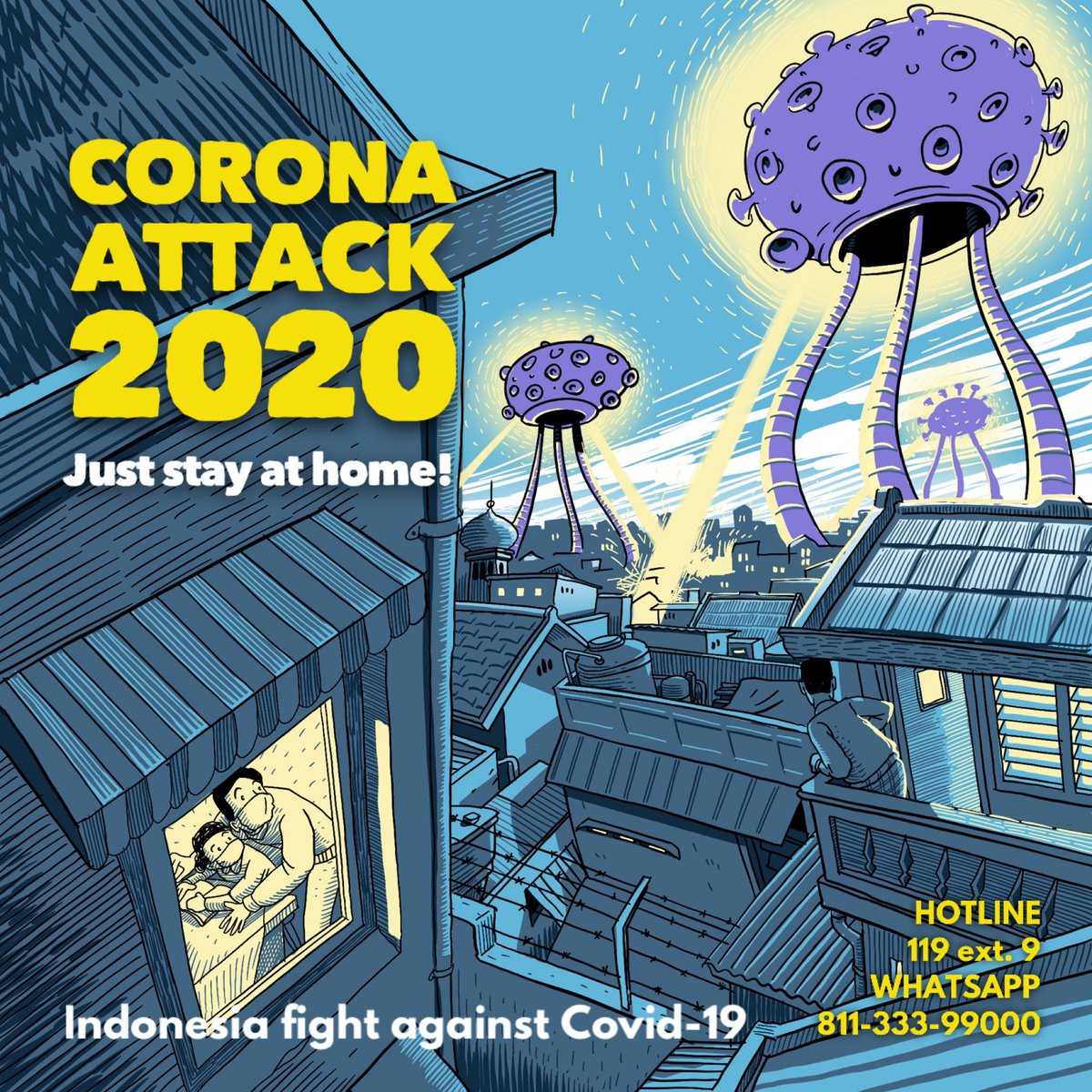 Gambar2 saya ini sdh saya wakafkan utk warganet yg budiman. Katanya mo di sablon jd kaos, cetak jd poster.. silakan! Mau dijual jg silakan! 

Asal.. bantu pemerintah ya, kita ajak semua teman2 kita utk diam di rumah dulu. Biar wabah ini lekas reda.. Amiiin ya Allah