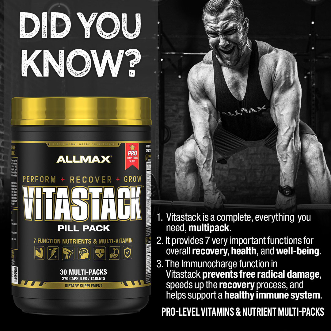 ALLMAX's tweet photo. #Vitastack has been formulated to simplify your vitamin #supplementation into one easy stack that will provide you with the most effective dosages of only the most essential #nutrients to restore, replenish and support your body and #immunesystems needs! https://t.co/D5FQtMVlX5