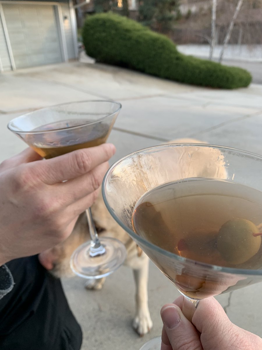 boiseboone's tweet image. Walked around the corner to the “driveway dive bar.” We’re basically on the #CovidCrawl. #quarantini #KeepingItClassy (Deleted previous tweet because one quarantini apparently destroys my copy-editing skills.)