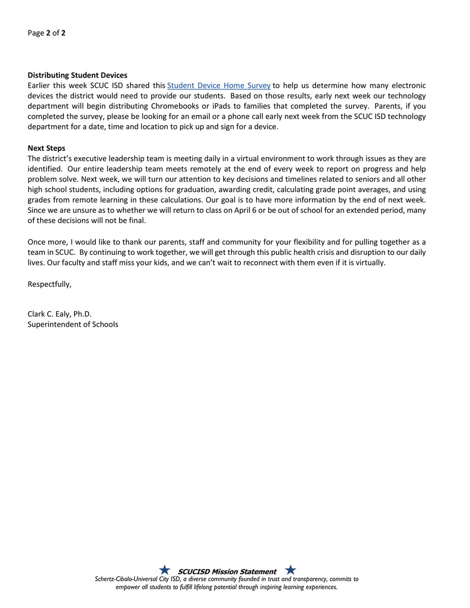 A Message from the Superintendent of Schools: bit.ly/2QASFrN