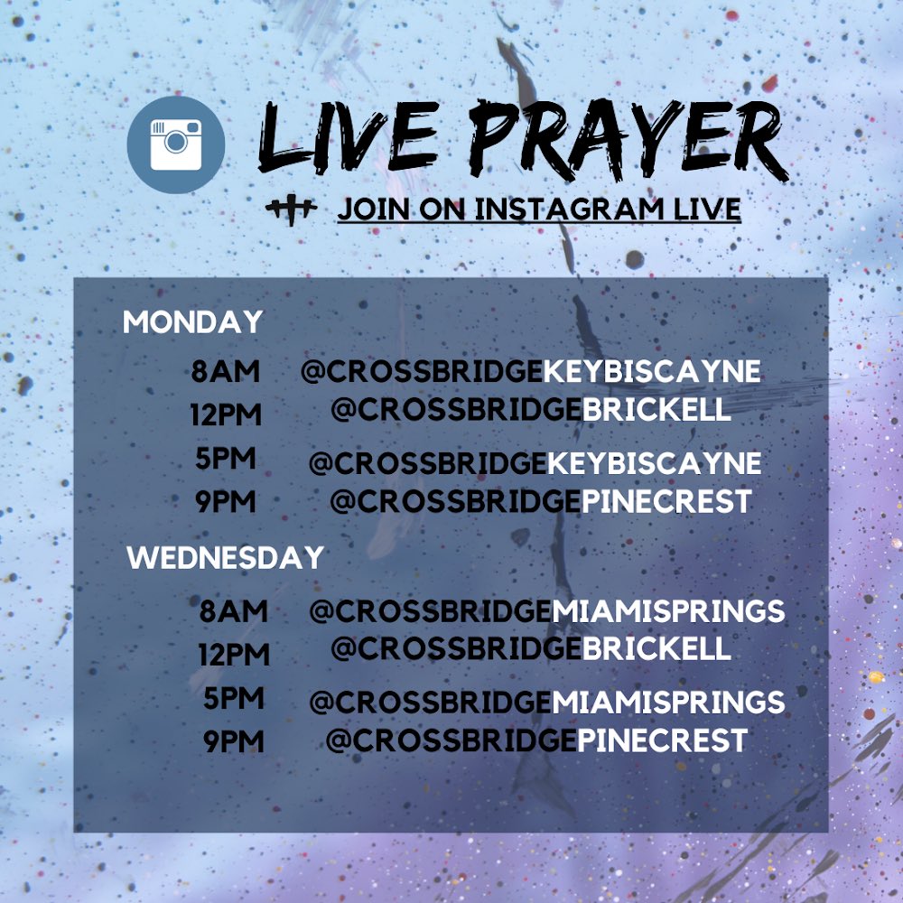 CrossbridgeBR's tweet photo. Brickell: We are going to partnering with our local family of churches to provide online gatherings, groups &amp; great content for everyone in our family &amp; the city of Miami.

Look out this weekend for the kick off to all these opportunities on Sunday.

Tag a friend &amp; let them know! https://t.co/9mTG2ERe77