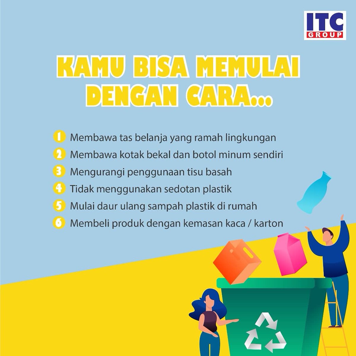 Cempaka_Mas's tweet photo. Sampah plastik masih mendominasi menjadi barang bekas tertinggi yang susah terurai.💥Butuh waktu yang sangat lama 🕰️untuk mendaur ulang agar tidak berbahaya bagi kesehatan.😘
Ayo... kurangi pemakaiannya, simak tips berikut ya
#infoitc #ITCCempakaMas #sampahplastik https://t.co/7JMyKFGDwM