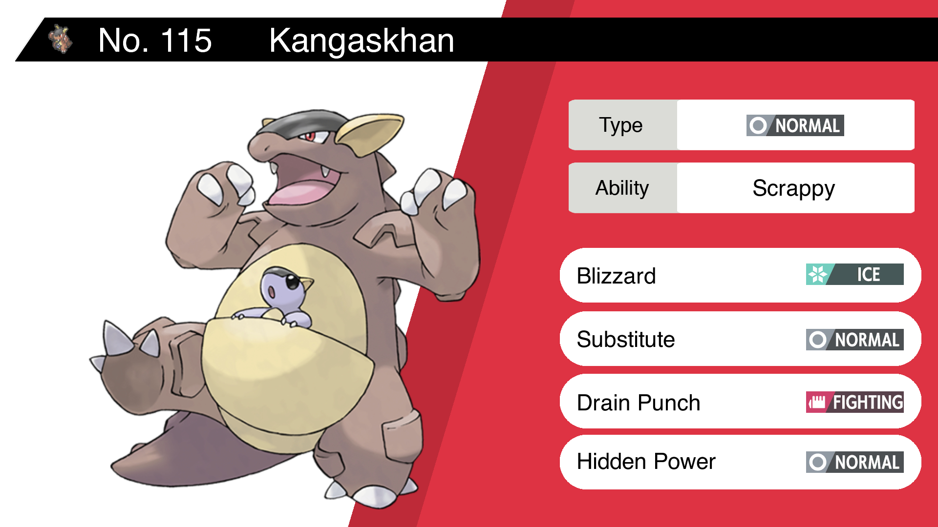 Pokemon 2115 Shiny Kangaskhan Pokedex: Evolution, Moves, Location, Stats