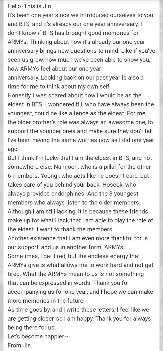 : Hoseok, who always provides endorphines. (...) Although I am still lacking, it is because these friends make up for what I lack that I am able to play the role of the eldest. I want to thank the members.(BTS Festa 2014 4th Bang Talk - From Jin) #JIN  #진  #JHOPE  #제이홉  #BTS  