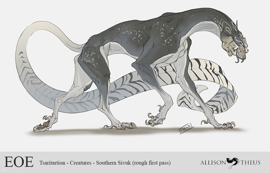 BeastofOblivion's tweet photo. Anyway, back to sketches. Finally nailed down a nice look and feel for the Sivuk, they've been floating rather nebulously in the back of my mind for a while. https://t.co/JfYxE1f25o