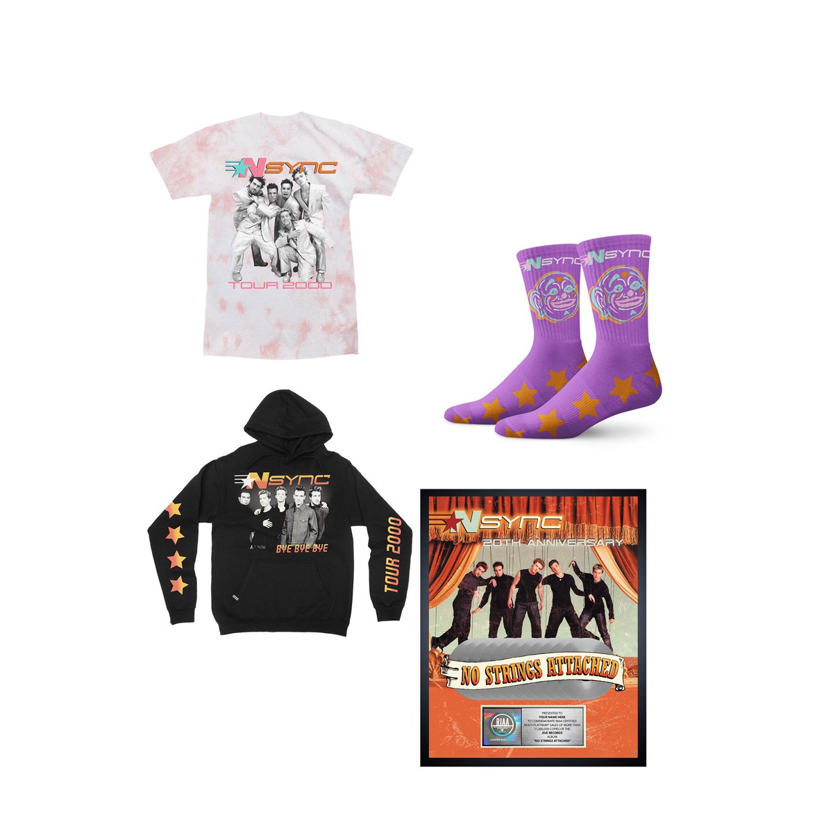LanceBassCntrl's tweet photo. A sneak peek at the new @NSYNC merchandise that will be available at 10amEST on https://t.co/99wNklF4qB! Whoโs ready for some new merchandise?! #NSA20 #NSYNCweek @LanceBass @JCChasez @realjoeyfatone @IamCKirkpatrick @jtimberlake @MelindaWEG @thedailypopcast https://t.co/ak91snQ0zy